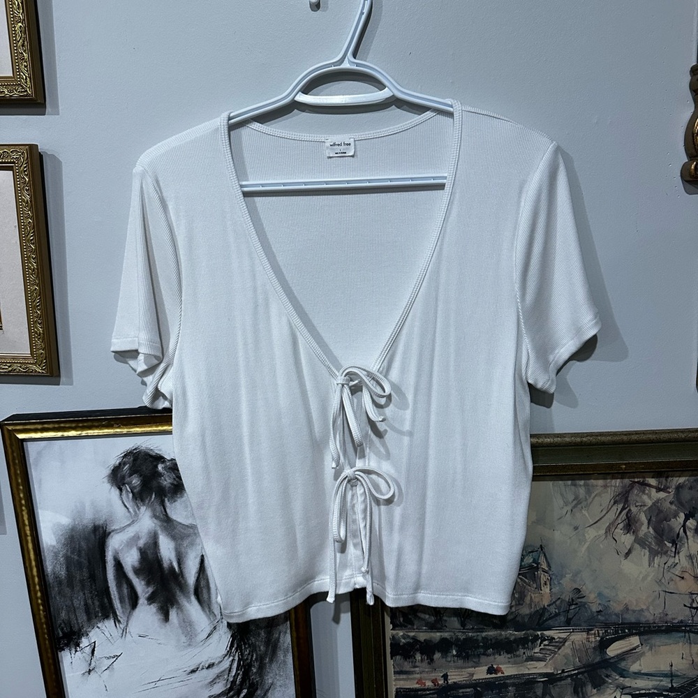 Wilfred White Tie-Front Top - Picture 2 of 4